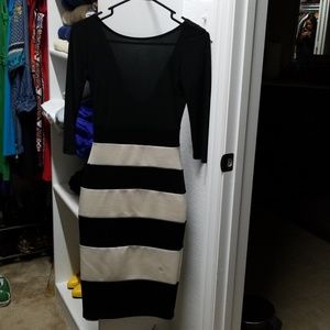 Black and Cream Dress